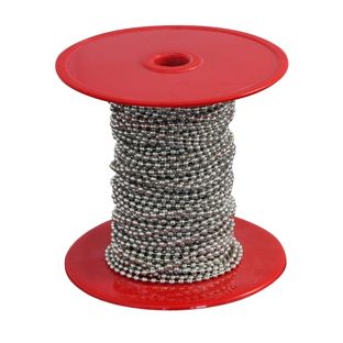 Łańcuszki kulkowe na szpuli 25 m | 2.4 mm | srebro  | metal 
