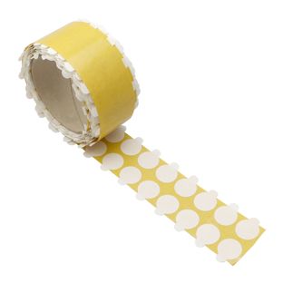 Kółka samoprzylepne, dwustronne, PET, klej trwały/trwały 20 mm | 1000 szt