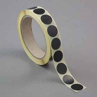 Kolorowe papierowe kółka samoprzylepne czarny  | 30 mm