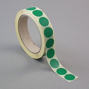 Kolorowe papierowe kółka samoprzylepne ciemnozielony  | 30 mm