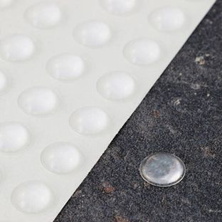 Odbojniki półkuliste, samoprzylepne 10 mm | przezroczysty 