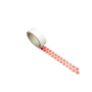 Kółka samoprzylepne płócienne, tekstylne, kolor czerwony 15 mm | 1000 szt