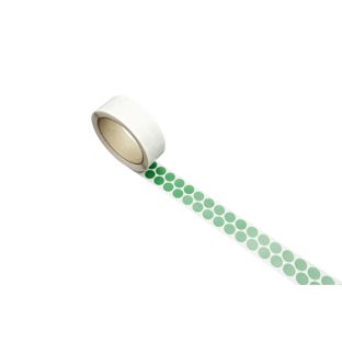Kółka samoprzylepne płócienne, tekstylne, kolor zielony 15 mm | 1000 szt