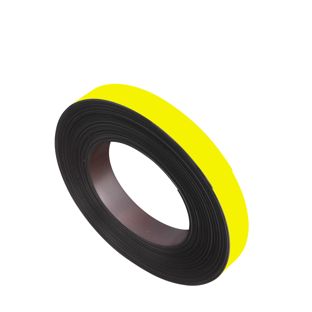 Kolorowa taśma magnetyczna 20 mm | żółty  | 10 m | 1 mm