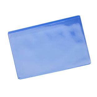 Kieszonki magnetyczne dla formatu A6, z 1 paskiem magnetycznym, otwarty długi bok, kolor niebieski 