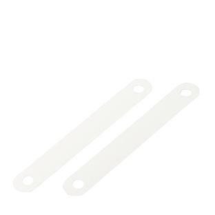 Plastikowe nakładki na wąsy skoroszytowe 95 x 12 mm, kolor biały 