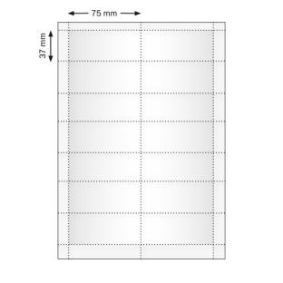 Etykiety, arkusz Profil 40, 75 x 37 mm, czysty do nadruku 