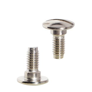 Śruby introligatorskie, 7,5 mm, z przedłużeniem 1 mm, niklowane 