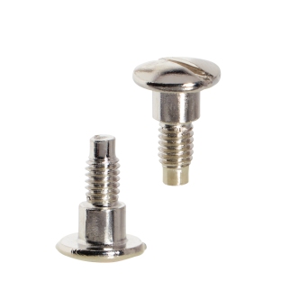 Śruby introligatorskie, 7,5 mm, z przedłużeniem 4 mm, niklowane 