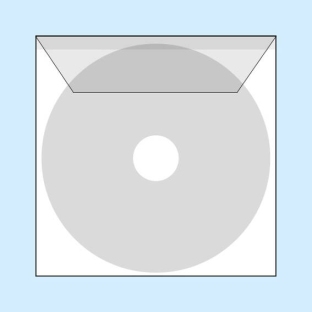 Kieszonki na jedną płytę mini CD, samoprzylepne, z klapką 