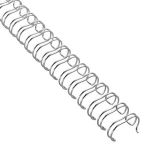 Spirale zamykane 3:1, A5 9,5 mm (3/8") | srebro