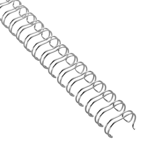 Spirale zamykane 3:1, A5 9,5 mm (3/8")  | srebro 