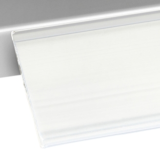 Listwy cenowe, DBR, samoprzylepne, kolor przeźroczysty 39 mm | 100 mm | biały