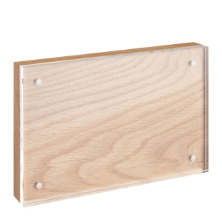 Magnetyczna ramka na zdjęcia akrylowa/dębowa 100 x 150 mm 