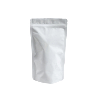 Torebki stojące, materiał PET, ALU, PE 85 x 140 mm  | biały 