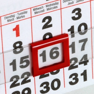 Okienka do kalendarzy biurkowych, 8 x 10 mm, szerokość kalendarza 95 mm 