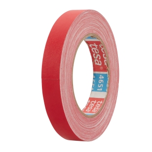 tesa 4651, Taśma z tkaniny powlekanej Premium 19 mm | czerwony