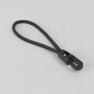 Plastikowy haczyk z gumką 120 mm | czarny 