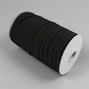 Gumki introligatorskie płaskie na szpuli, 8 mm, kolor czarny (szpula 80 m) 