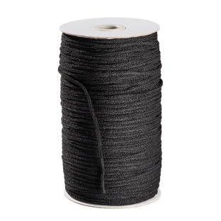 GumoSznurek, guma, sznurek na szpuli, 3 mm, bardzo miękki, kolor czarny (szpula 200 m) 