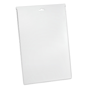 Etui na identyfikatory A6, pionowe, twarde PVC, z otworem typu euro 