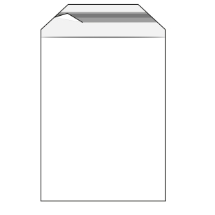 Torebki z klapką, folia PE 165 x 220 mm  | 35 µm