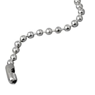 Łańcuszek kulkowy 50 mm, średnica kulki 2,4 mm, niklowany 