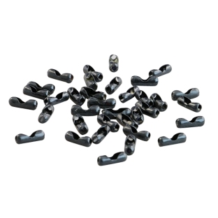 Łączniki do łańcuszków kulkowych, 2.4 mm, kolor czarny, metalowe 