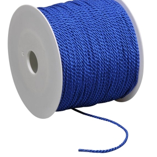 Sznurek na rolce, 2 mm x 100 m, wiskoza niebieski 