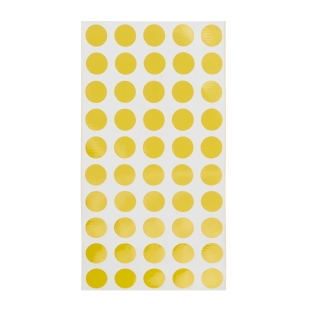 Kolorowe kółka samoprzylepne, wodoodporne żółty | 12 mm