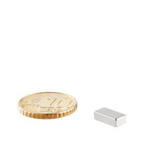 Magnesy neodymowe sztabkowe, niklowane 10 x 5 mm  | 3 mm