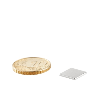 Magnesy neodymowe sztabkowe, niklowane 10 x 10 mm  | 1 mm