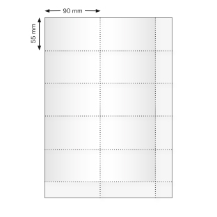 Etykiety, arkusz Urabn 60 / Clear 60, czysty do nadruku, 90 x 55 mm 