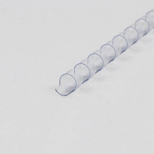 Grzbiety plastikowe A4, okrągłe 8 mm | przezroczysty