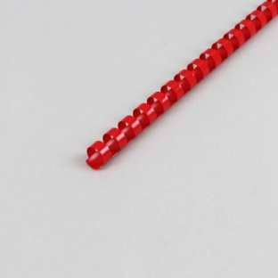 Grzbiety plastikowe A4, okrągłe 12 mm | czerwony 