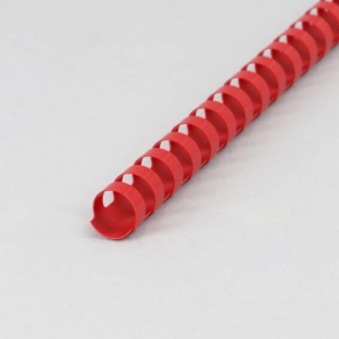 Grzbiety plastikowe A4, okrągłe 16 mm | czerwony