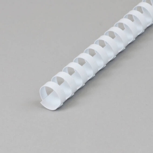 Grzbiety plastikowe A4, okrągłe 19 mm | biały 