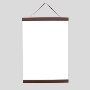 Drewniane listwy plakatowe z magnetycznym zamknięciem i sznurkiem 220 mm | ciemny brąz