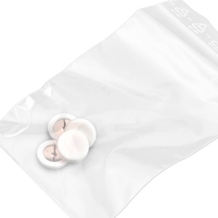 Pinezki, ø = 15 mm, kolor biały, 4 szt. w torebce strunowej (1 torebka) 