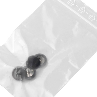 Pinezki, ø = 15 mm, kolor czarny, 4 szt. w torebce strunowej (1 torebka) 
