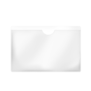 Kieszonki na wizytówki, samoprzylepne, folia PP, kolor przeźroczysty 90 x 60 mm  |  