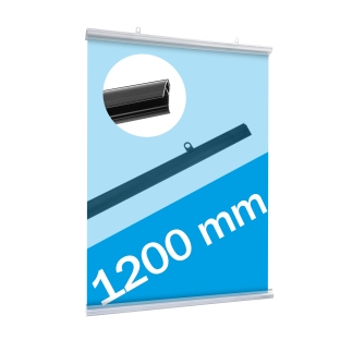 Listwy plakatowe zatrzaskowe, zestaw (1 komplet) 1200 mm | przezroczysty 