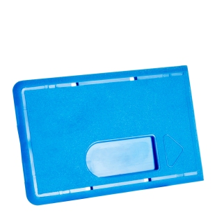 Etui karty z twardego plastiku, kolor niebieski 
