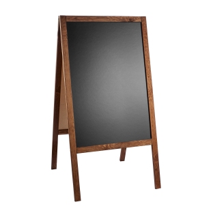 Potykacz drewniany WOOD-STOP Lite L, tablica do kredy 53 x 80 cm, imitacja drewna 