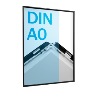 Ramka zatrzaskowa, aluminiowa czarny | skos, nachylenie