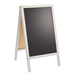 Drewniany potykacz WOOD-STOP Lite S, tablica 44 x 66 cm, kolor biały 