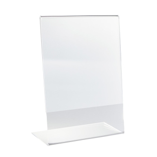 Display, stojak typu L, format A5, pionowy, przeźroczysty 