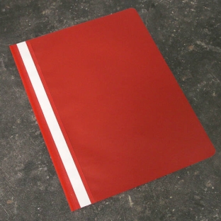 Skoroszyt, A4, folia PP, kolor czerwony 