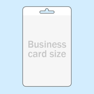 Etui na identyfikatory o rozmiarze karty kredytowej, pionowe, z otworem typu euro 