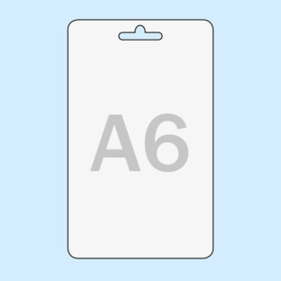 Etui na identyfikatory formatu A6, pionowe, twarde PVC, z otworem typu euro 